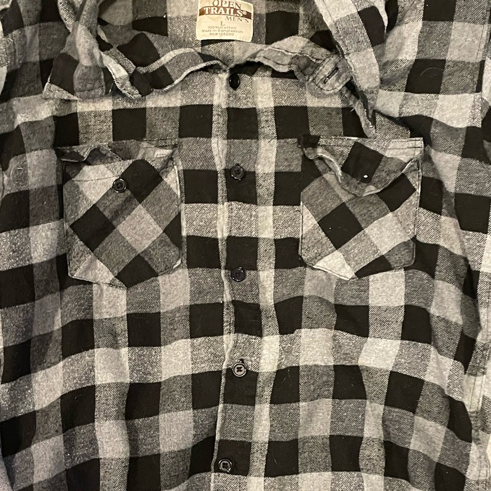 Grey And Black Flannel